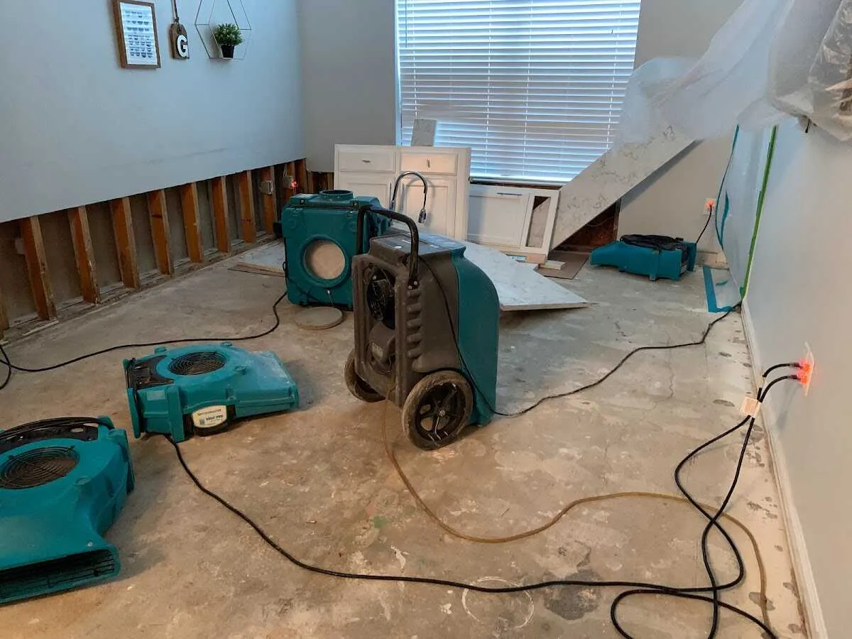 Dehumidifier in flood-cut room for Water Extraction & Removal in Brookfield